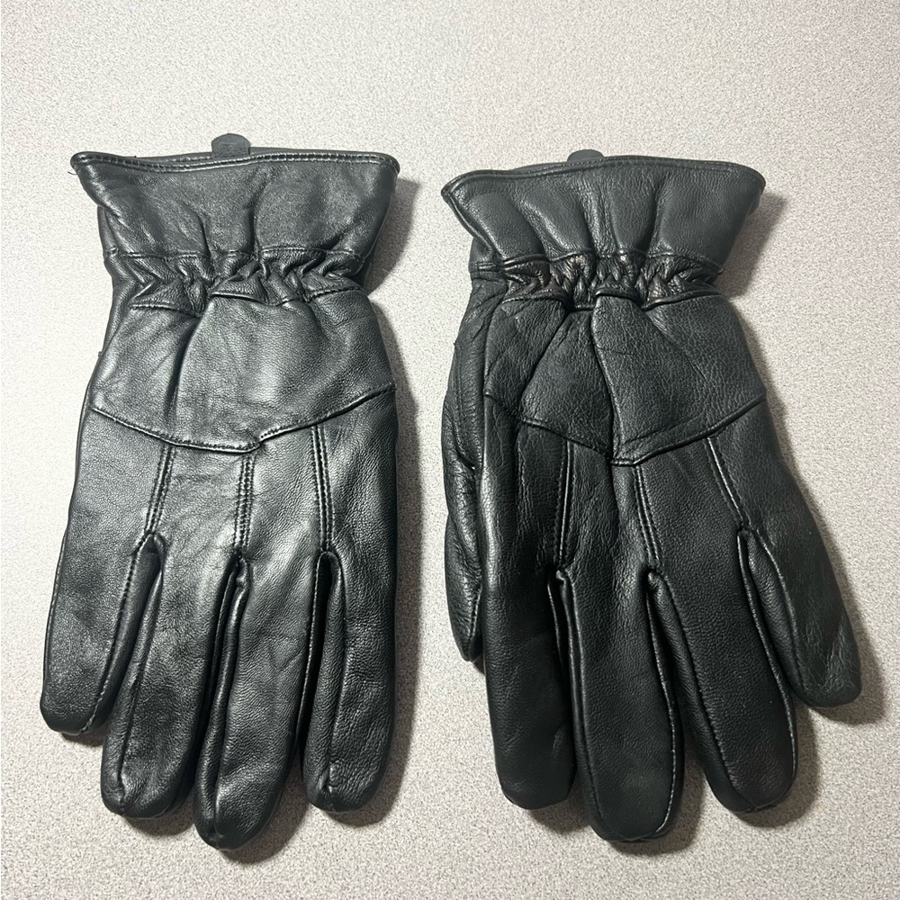 Men’s black leather gloves size M thinsulate lined Winter Driving‎ Classic